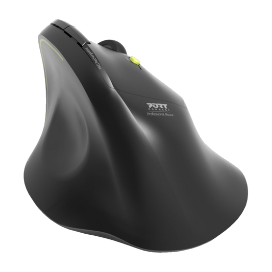 Port Mouse Ergo Soft Rechargable BT & RF Black 3 Year Warranty