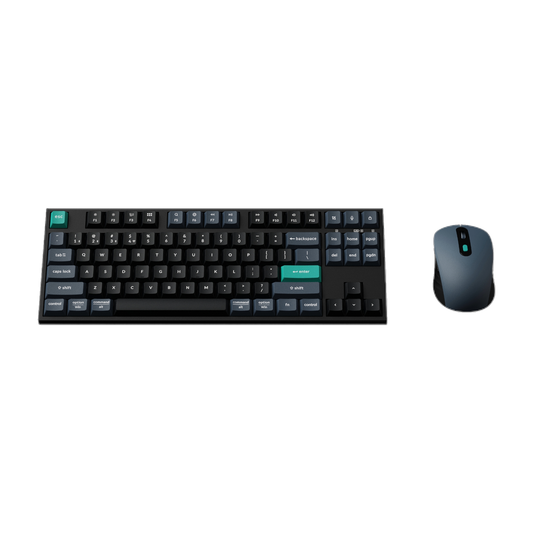 Keychron B33 80% TKL Keyboard and BM25 Mouse Wireless Combo - Black Green