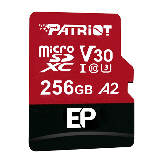 Patriot EP Series 256GB MICRO SDXC V30 A2 (w/o Adaptor)