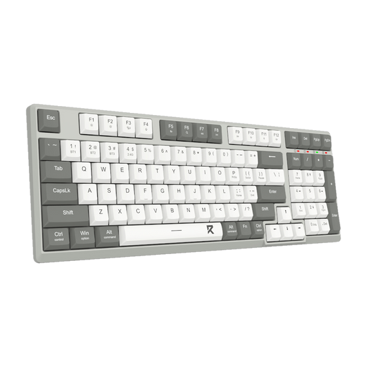 REDRAGON Wireless 2.4G and BT Scissor key structure Keyboard - Black and White