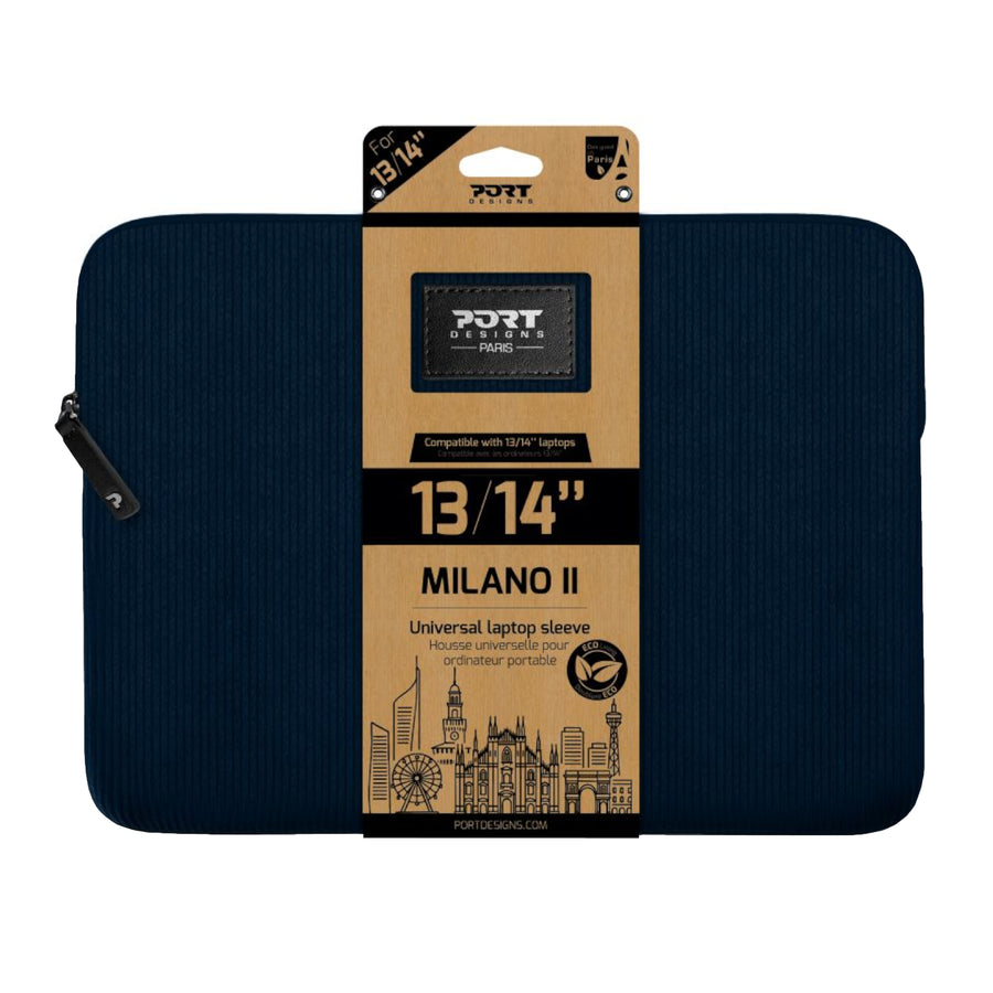 Port MILANO II ECO SLEEVE 13/14" - NAVY BLUE
