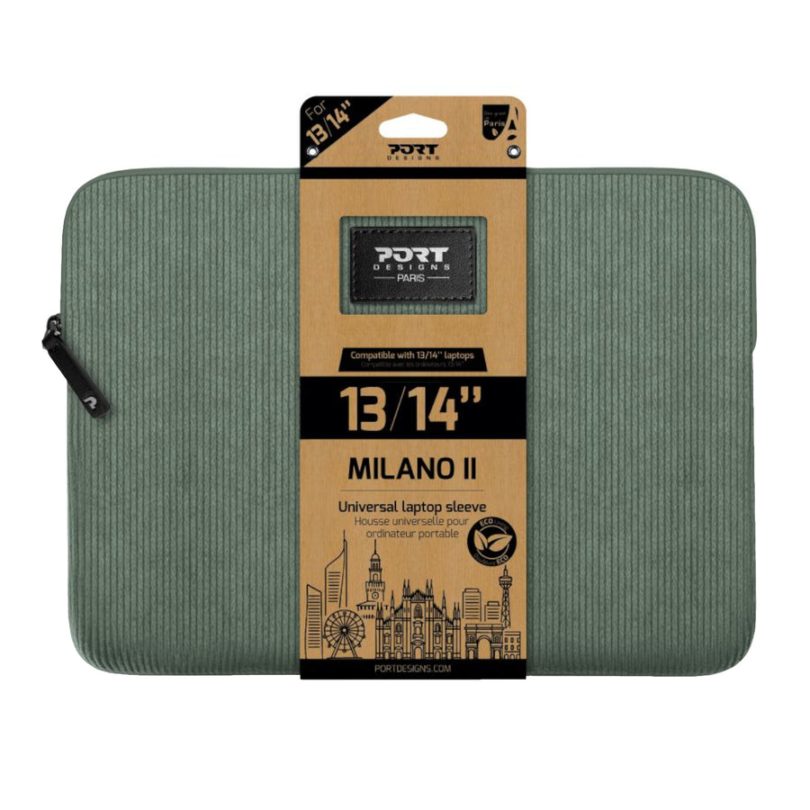 Port MILANO II ECO SLEEVE 13/14" - SAGE GREEN