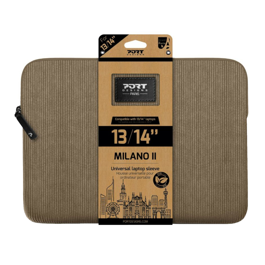 Port MILANO II ECO SLEEVE 13/14" - DESERT BROWN