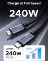 UGREEN USB4 Gen4 240W USB-C to USB-C Cable