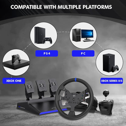 PXN V99 270/900 degree FFB racing wheel with pedals/shifter