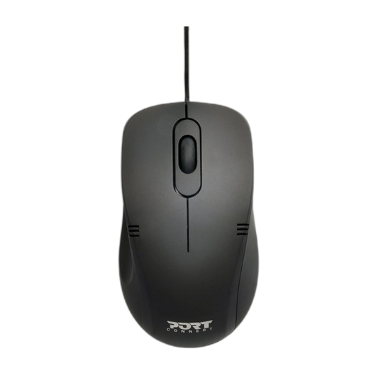 PORT Mouse Wired USB-A Optical Black 2 Year Warranty