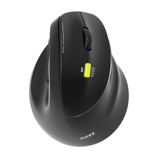 Port Mouse Ergo Rechargable BT & RF Right Black 2 Year Warranty