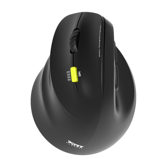 Port Mouse Ergo Rechargable BT & RF Left Black 2 Year Warranty