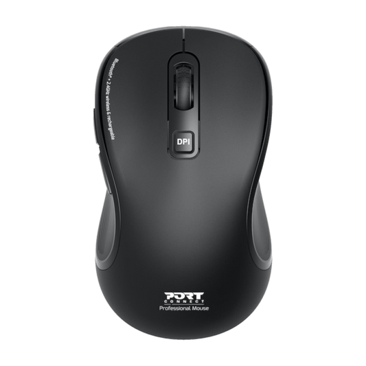 Port Mouse Essential Rechargable BT & RF Black 3 Year Warranty
