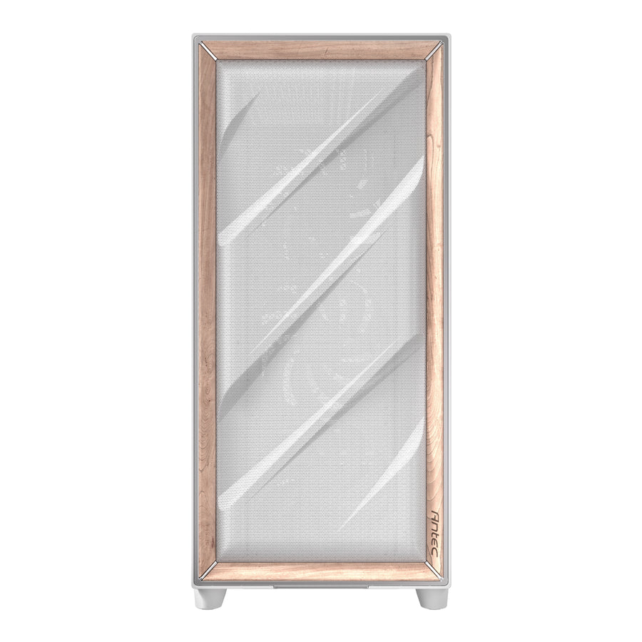 Antec FLUX PRO E-ATX | ATX | Micro-ATX | ITX Full-Tower Gaming Chassis Wood Front Panel- White