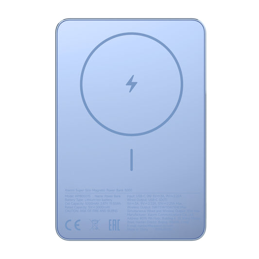 Xiaomi Super Slim Magnetic Power Bank 5000 Blue