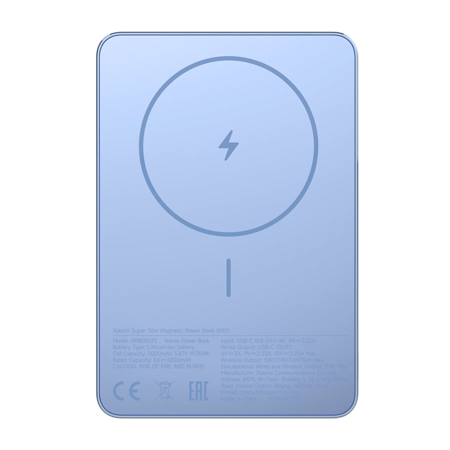 Xiaomi Super Slim Magnetic Power Bank 5000 Blue