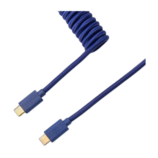 Keychron Coiled Aviator Cable - Blue (Straight)