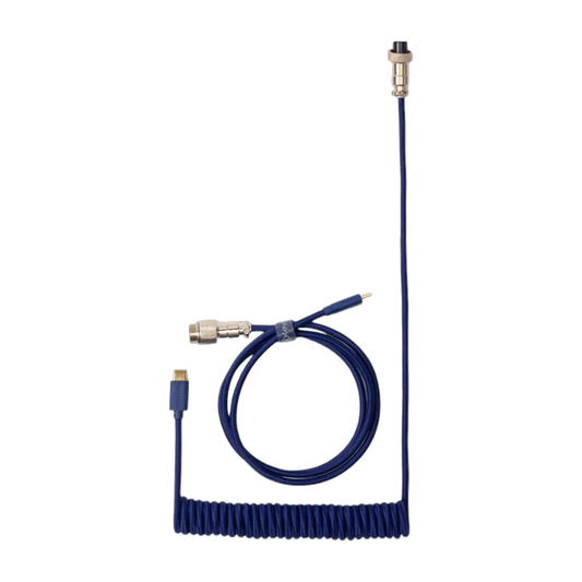 Keychron Coiled Aviator Cable - Blue (Straight)
