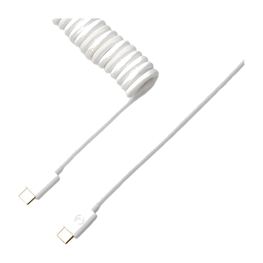 Keychron Coiled Aviator Cable -White (Straight)