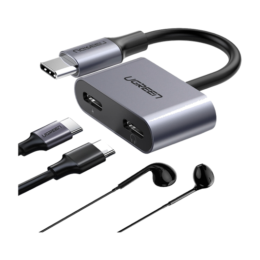 UGREEN USB-C 2-in-1 Type C to Headphone and Charger Adapter