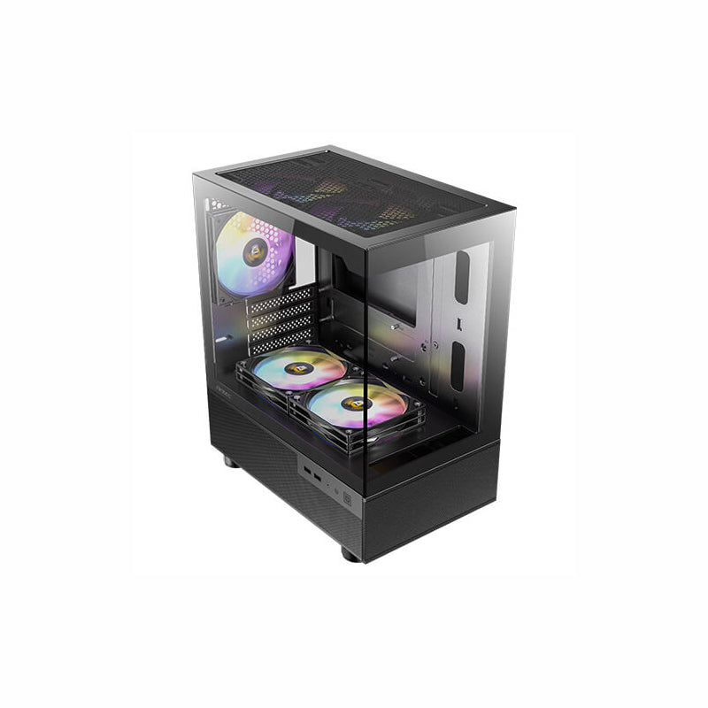 Antec CX200M Elite Micro-ATX | ITX RGB Mini-Tower Gaming Chassis - Black