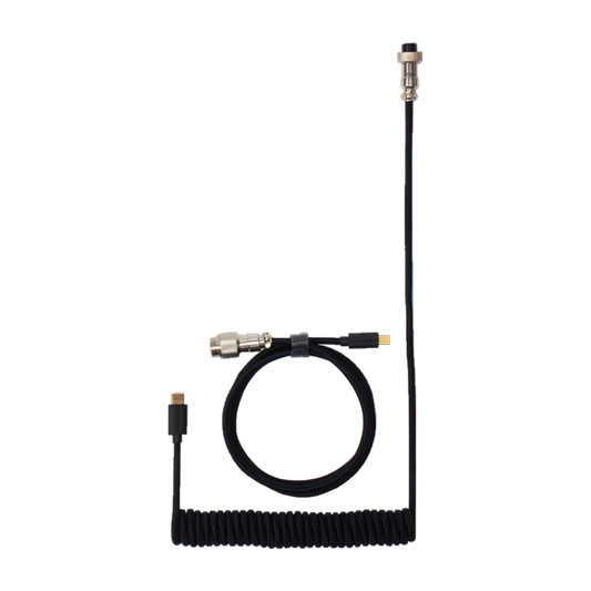 Keychron Coiled Aviator Cable - Black (Straight)