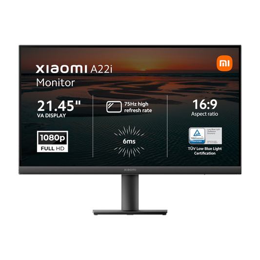 Xiaomi A22i 22" Full HD 1080p VA Monitor (75Hz, 6ms, 16:9, HDMI/DP, Flicker-Free, & VESA Mount)