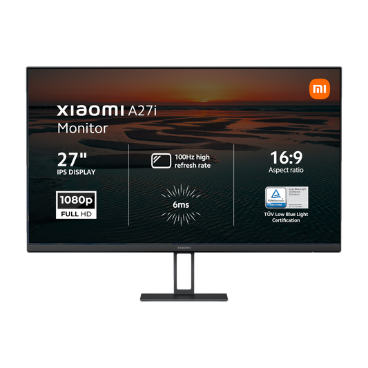 Xiaomi A27i 27" Full HD 1080p IPS Monitor (100Hz, 6ms, 16:9, HDMI/DP, Flicker-Free, & VESA Mount)