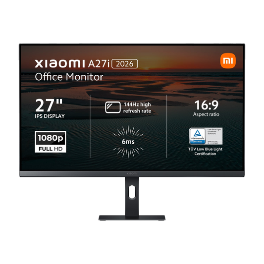 Xiaomi A27i 2026 27" 1080p IPS 144HzMonitor (144Hz, 6ms, 16:9, HDMI2.0/DP1.4, Audio & VESA Mount)