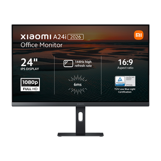 Xiaomi A24i 2026 24" 1080p IPS 144HzMonitor (144Hz, 6ms, 16:9, HDMI2.0/DP1.4, Audio & VESA Mount)