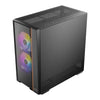 Antec FLUX E-ATX | ATX | Micro-ATX | ITX Mid-Tower Gaming Chassis Wood Front Panel- Black