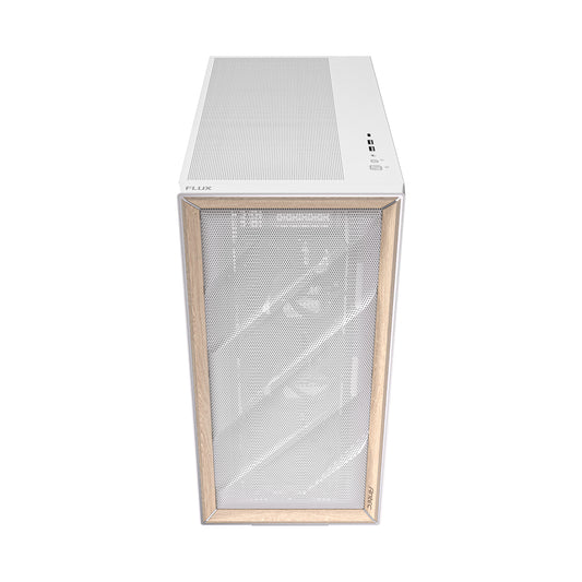 Antec FLUX E-ATX | ATX | Micro-ATX | ITX  Mid-Tower Gaming Chassis Wood Front Panel- White