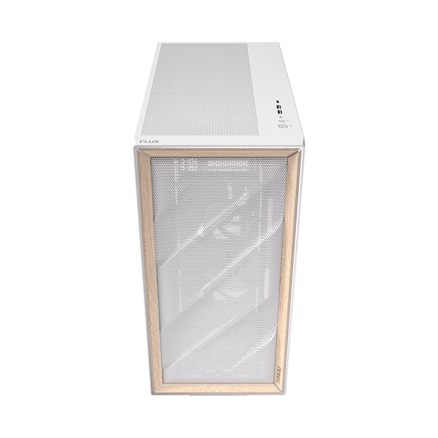 Antec FLUX E-ATX | ATX | Micro-ATX | ITX  Mid-Tower Gaming Chassis Wood Front Panel- White