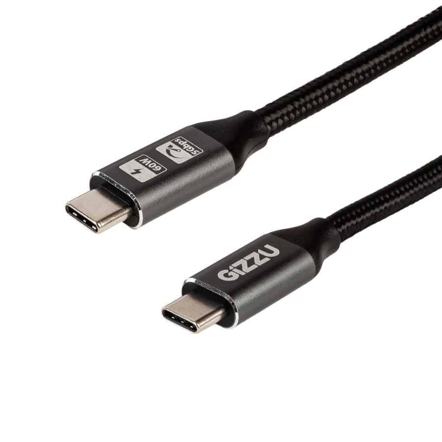 Gizzu Type-C 3.2 to Type-C 5Gbps 60W Cable 1M Poly