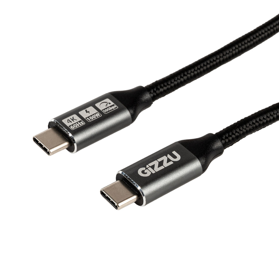 Gizzu Type-C 3.2 to Type-C 10Gbps 100W Cable 2M Poly