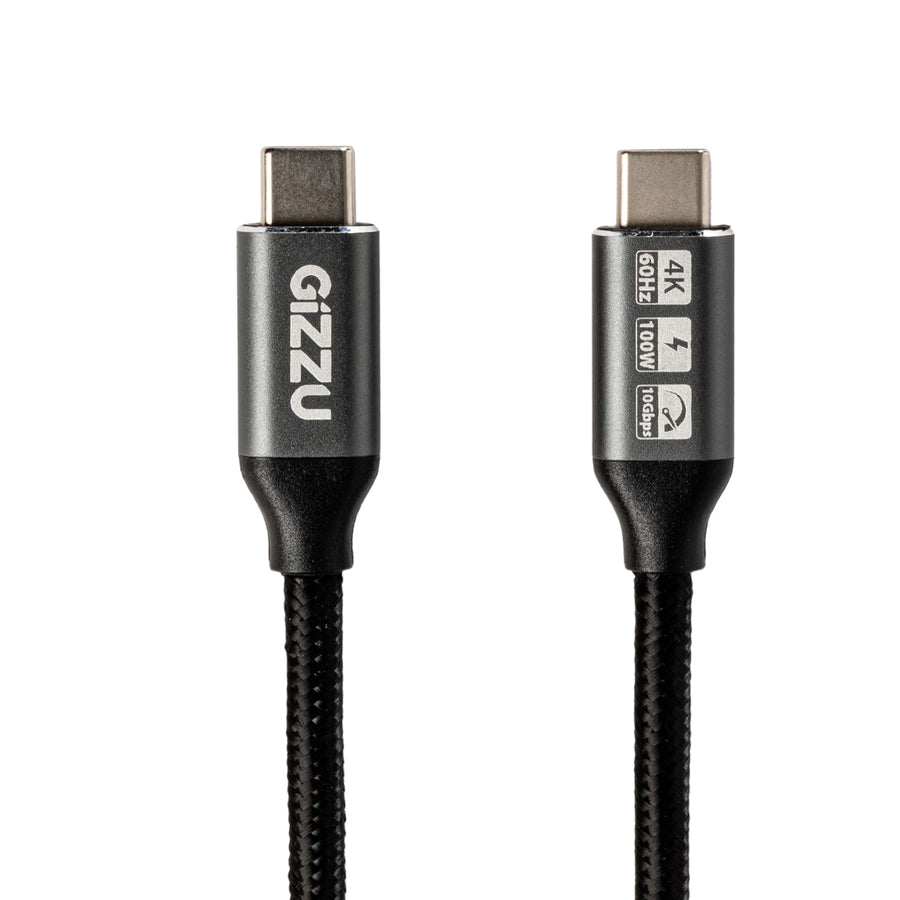 Gizzu Type-C 3.2 to Type-C 10Gbps 100W Cable 2M Poly
