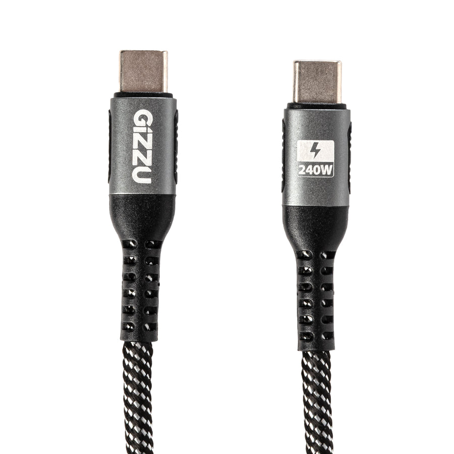 Gizzu Type-C to Type-C 480Mps 240W Cable 2M Poly
