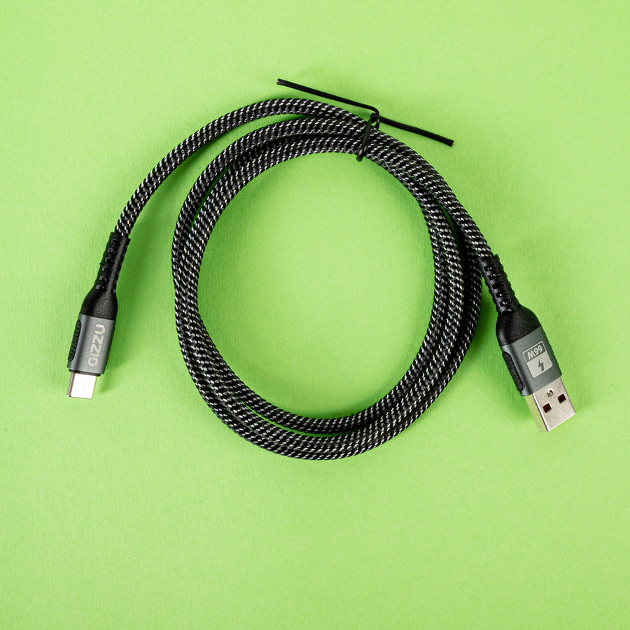Gizzu USB-A 2.0 to Type-C 480Mps 66W Cable 2M Poly