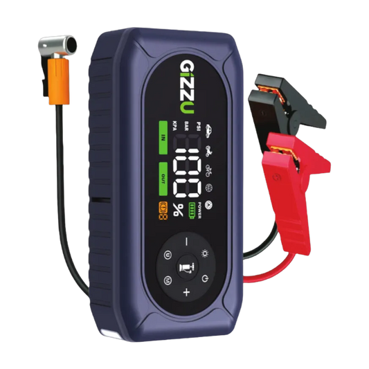 Gizzu 1000A 4-in-1 Jump Starter with Air Compressor 10400mAh - Black