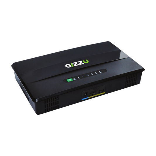 Gizzu 60W 69Wh 21600mAh Mini POE DC UPS LifePO4 - Black