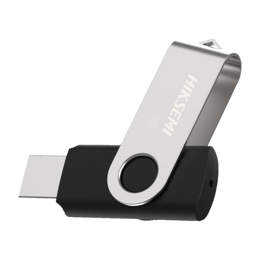 Hiksemi Rotary 64GB USB3 Flash Drive - Silver Black