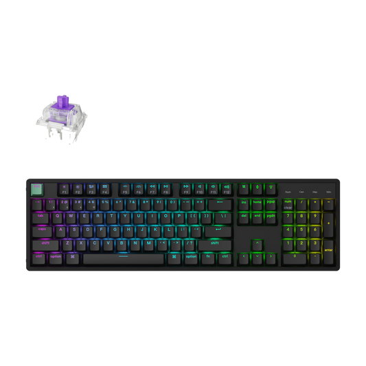 Keychron K10 HE 100% Hot-Swap Gateron Dbl-Rail Nebula Switch RGB Wireless Keyboard - Black (Al)