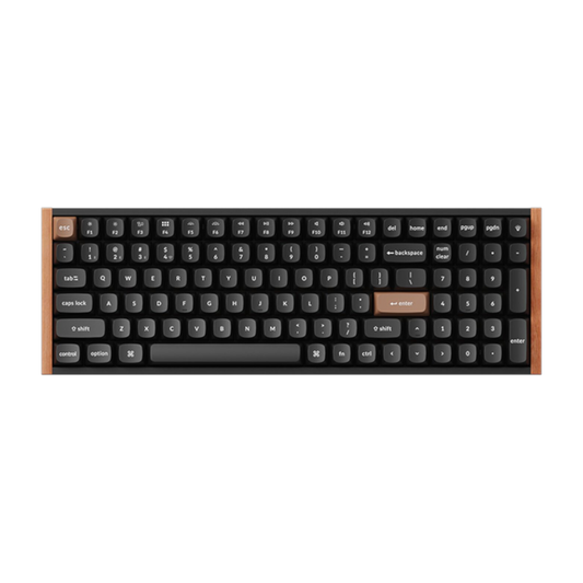 Keychron K4 HE 96% Magnetic Switch Hot-Swap Gateron Dbl-Rail Nebula Switch RGB Wireless Keyboard - Black (Wood + Al)
