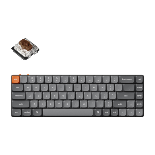 Keychron K7 MAX 65% Brown Switch Hot-Swap Low Profile Gateron RGB Wireless Keyboard