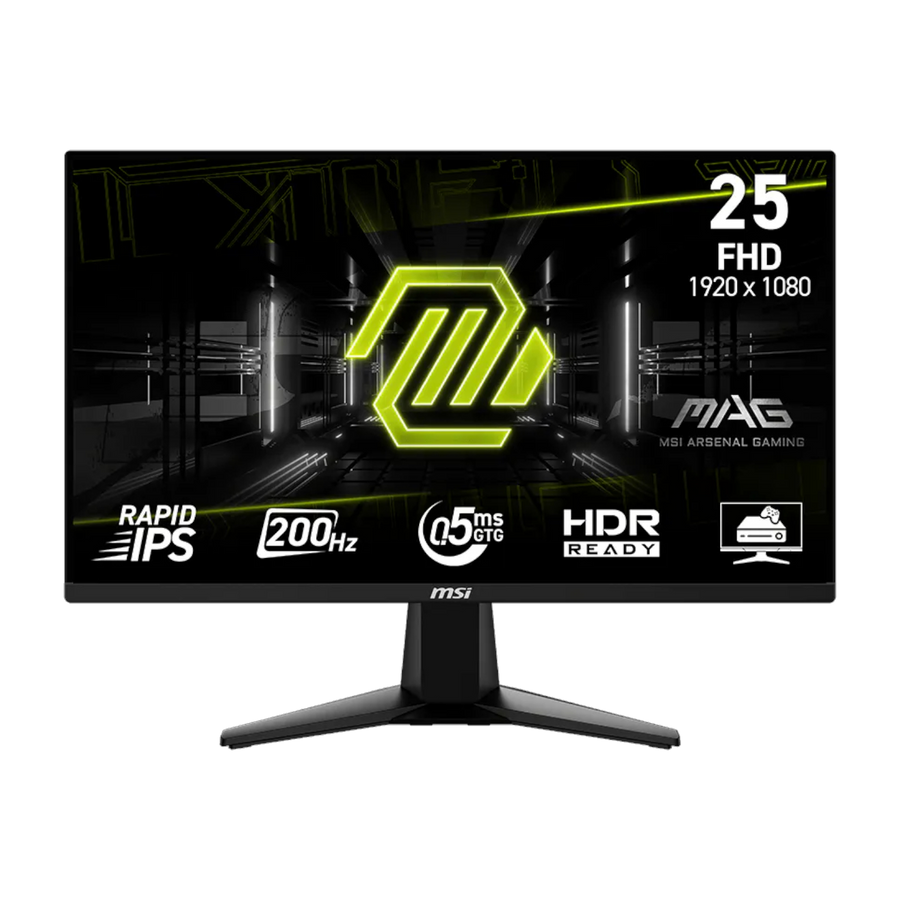 MSI MAG 255F X24 Gaming Monitor 1920x1080 (HD) Rapid IPS 0.5ms 200Hz Adapative Sync