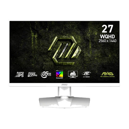 MSI MAG 274QRFW E20 Gaming Monitor 2560x1440 (WQHD) Rapid IPS 0.5ms 200Hz Adapative Sync