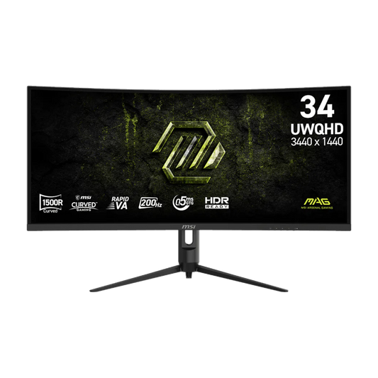 MSI MAG 342CQRF E20 Gaming Monitor 3440x1440 (UWQHD) Rapid VA 0.5ms 200Hz Adapative Sync