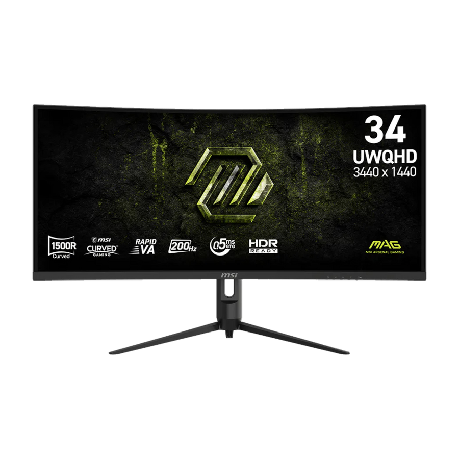 MSI MAG 342CQRF E20 Gaming Monitor 3440x1440 (UWQHD) Rapid VA 0.5ms 200Hz Adapative Sync