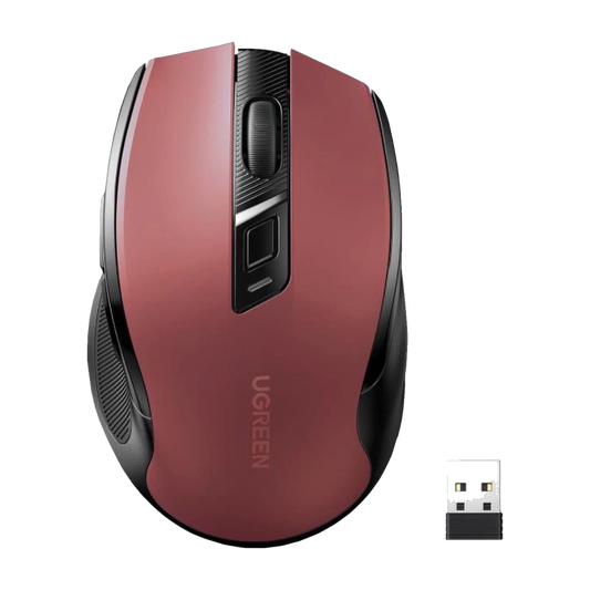 UGREEN Ergonomic Wireless Mouse (2.4G) - Red