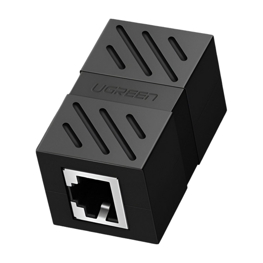UGREEN RJ45 Network Keystone Jack Inline Coupler Female to Female 1pcs (Black)