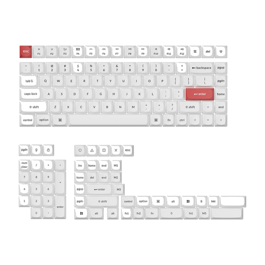 Keychron double shot PBT OSA Full keycap set - Black on White