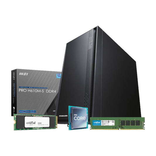 PCBuilder Intel i5-12400 OFFICE MASTER Core Windows 11 Pro Desktop PC