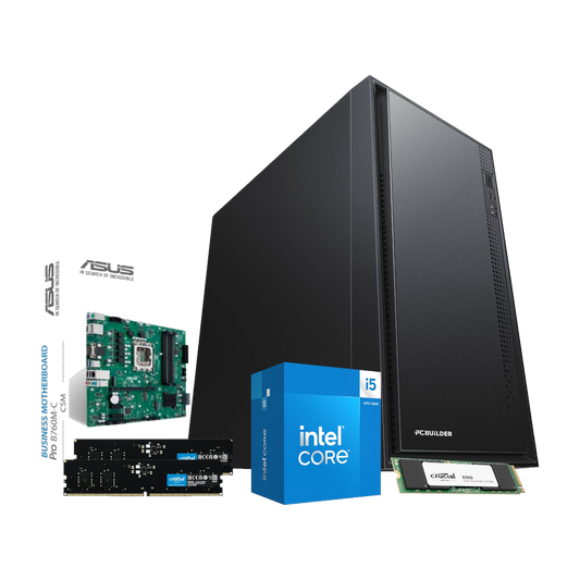 PCBuilder Intel i5-14400 OFFICE MASTER Core Windows 11 Pro Desktop PC