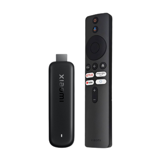 Black Xiaomi device with remote control 